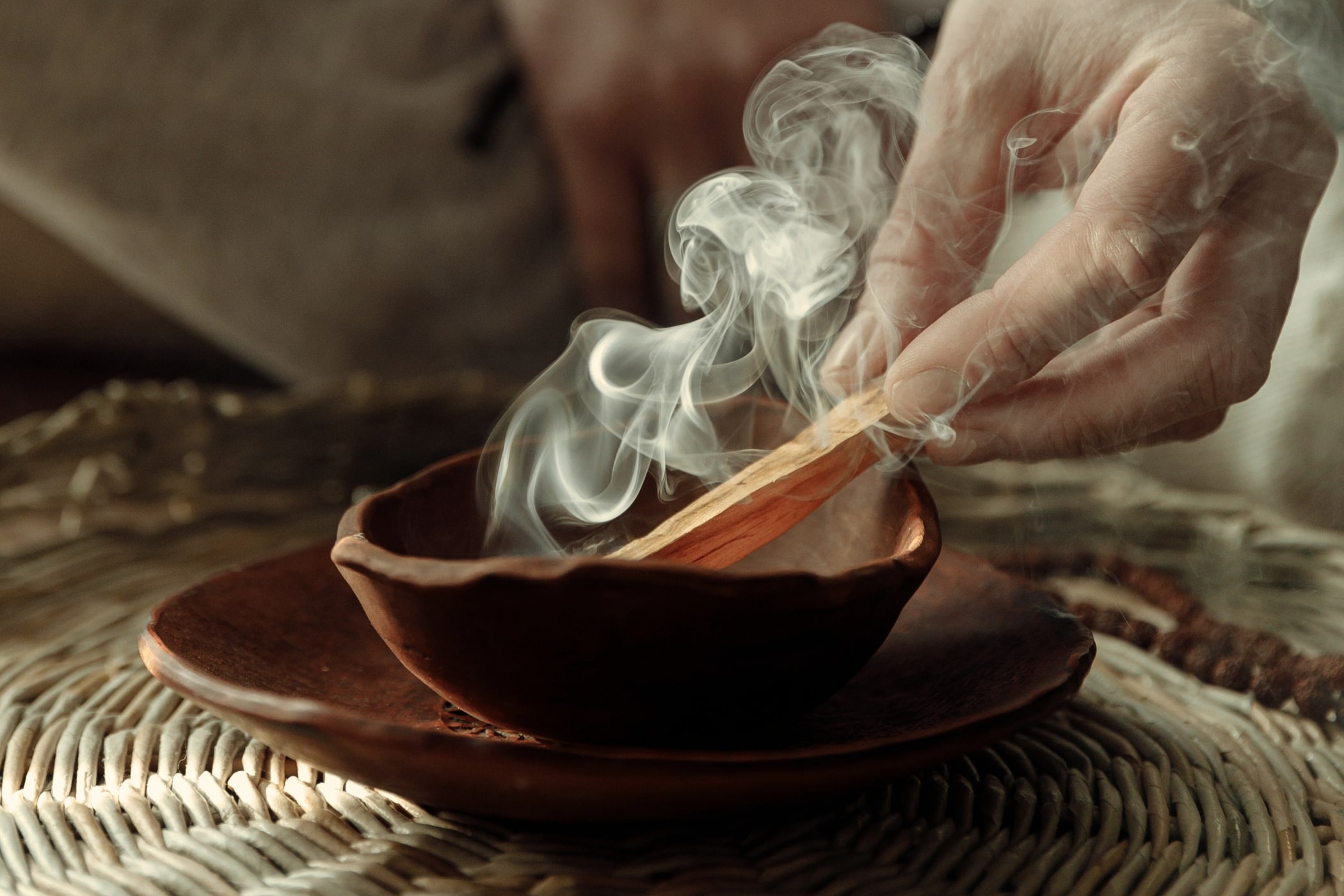 Plant-Infused Restorative Journey banyan tree veya palo santo burning smoke